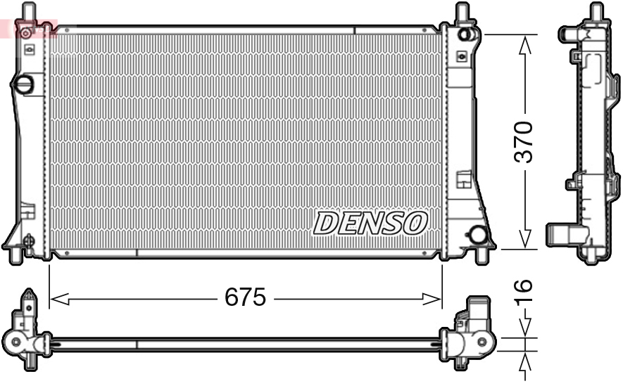 Kühler, Motorkühlung - DRM44035 DENSO