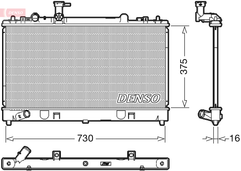Radiatore, Raffreddamento motore - DRM44037 DENSO