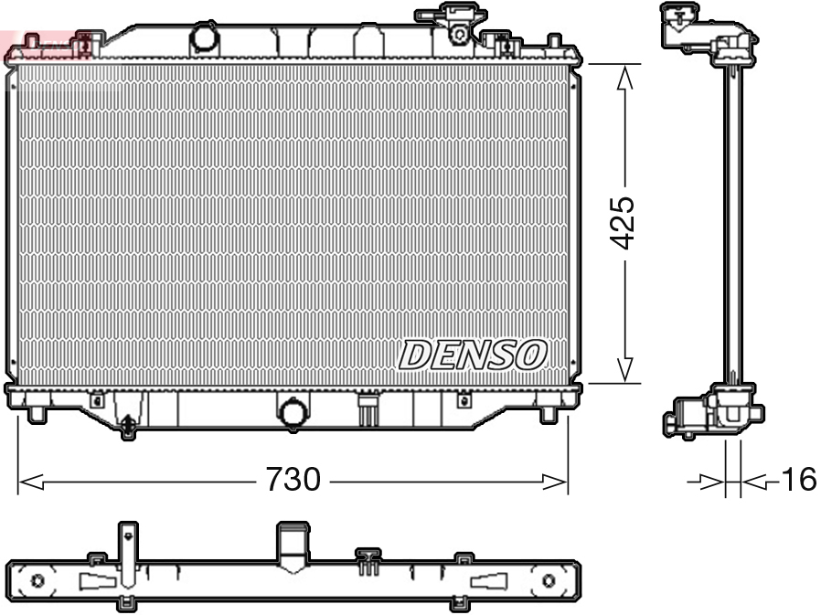 Radiator, engine cooling - DRM44039 DENSO