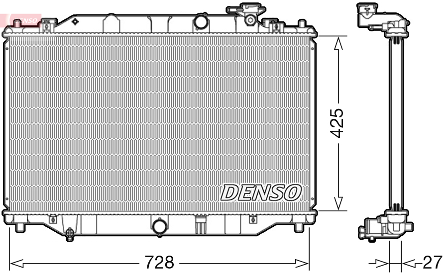 Radiator, engine cooling - DRM44040 DENSO