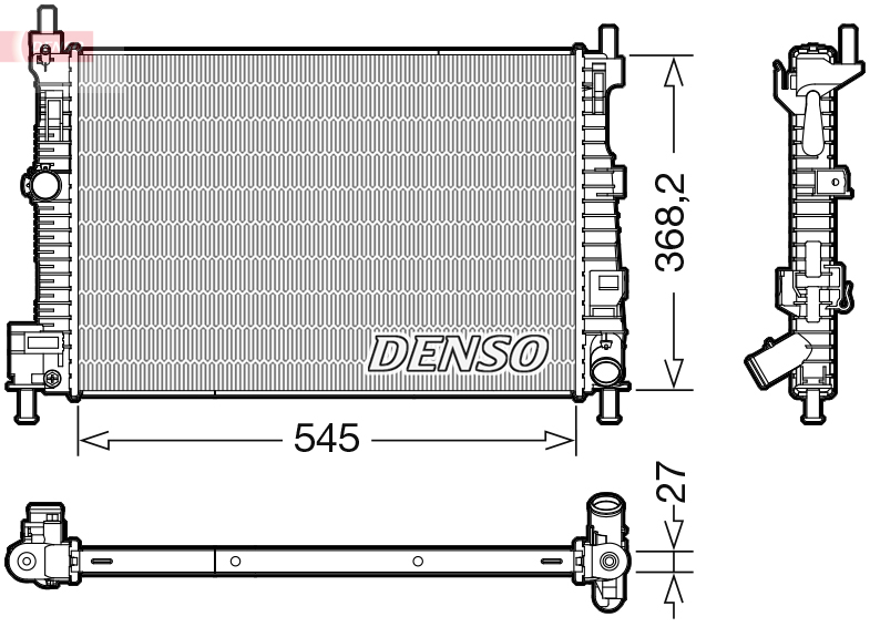 Radiator, engine cooling - DRM44045 DENSO