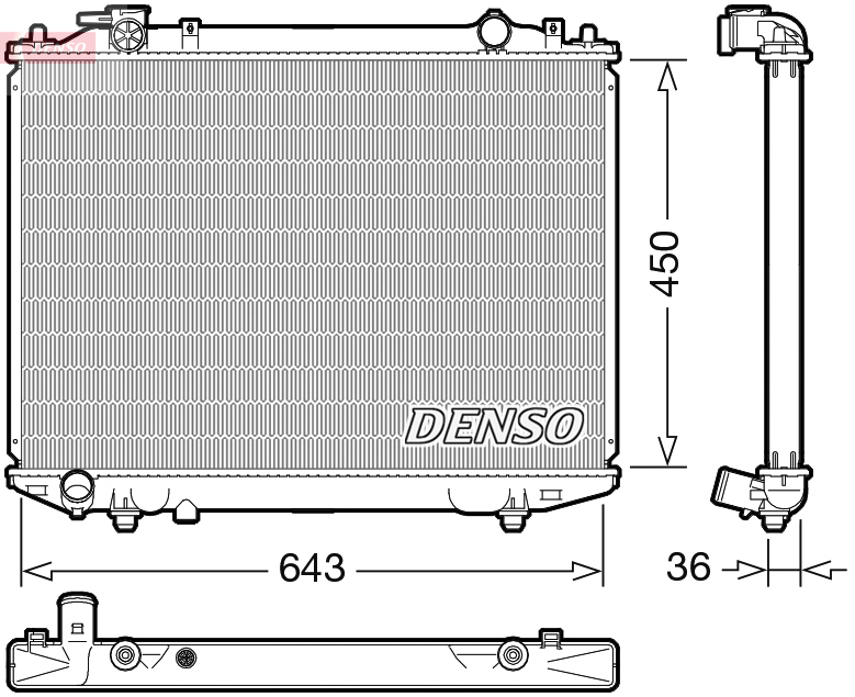 Radiator, engine cooling - DRM44047 DENSO