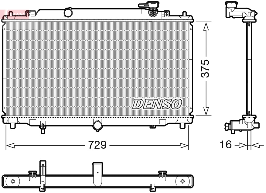 Radiatore, Raffreddamento motore - DRM44048 DENSO