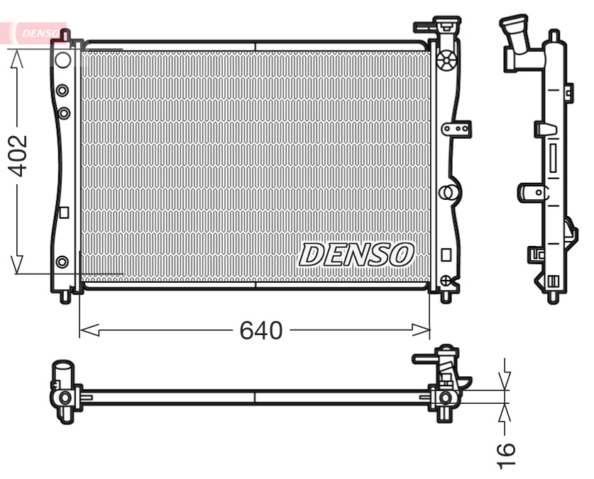 Радиатор, охлаждение двигателя - DRM45005 DENSO