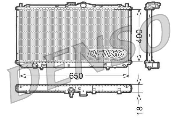 Радиатор, охлаждение двигателя - DRM45010 DENSO