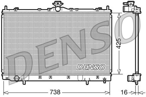 Radiator, engine cooling - DRM45012 DENSO