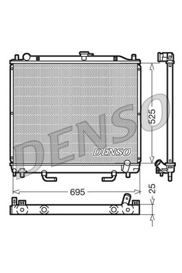 Radiatore, Raffreddamento motore - DRM45015 DENSO