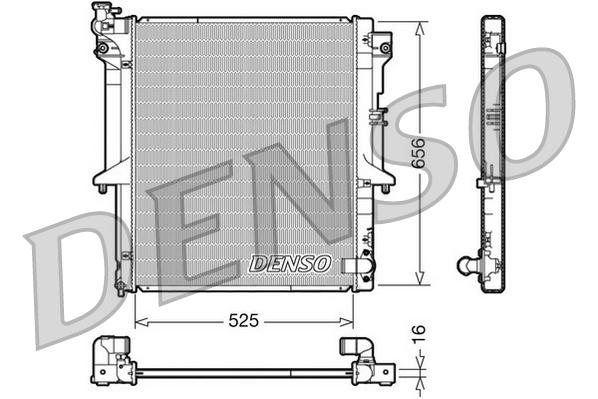 Radiator, engine cooling - DRM45017 DENSO