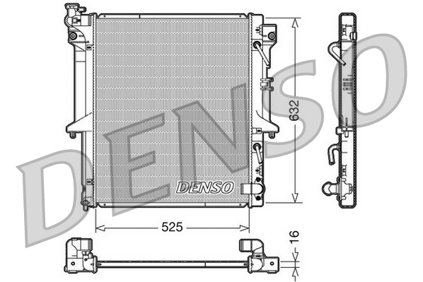 Radiatore, Raffreddamento motore - DRM45018 DENSO