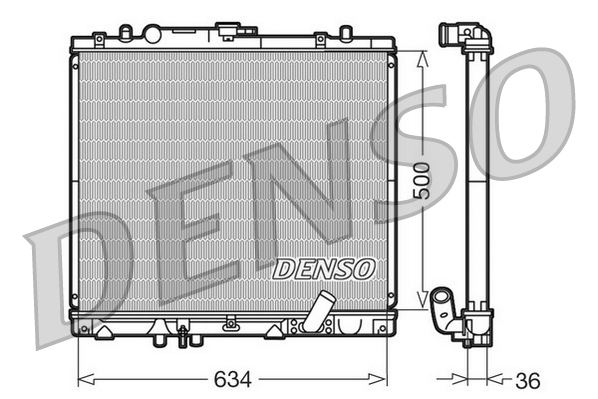 Radiator, engine cooling - DRM45020 DENSO