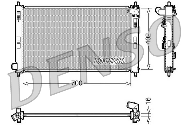 Радиатор, охлаждение двигателя - DRM45023 DENSO