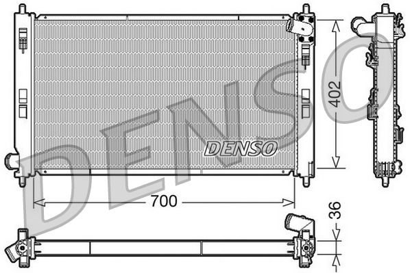 Radiatore, Raffreddamento motore - DRM45029 DENSO