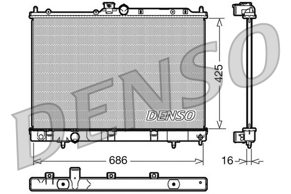 Radiatore, Raffreddamento motore - DRM45031 DENSO