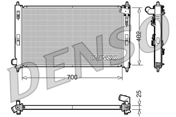 Radiator, engine cooling - DRM45032 DENSO