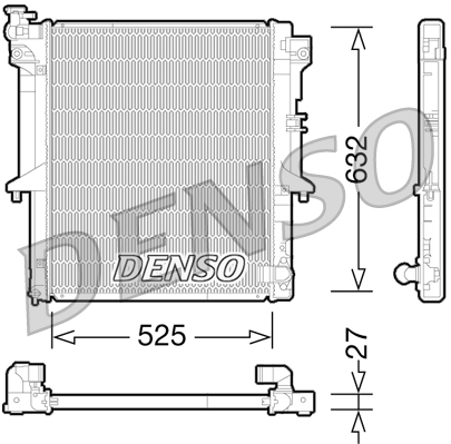 Radiator, engine cooling - DRM45034 DENSO
