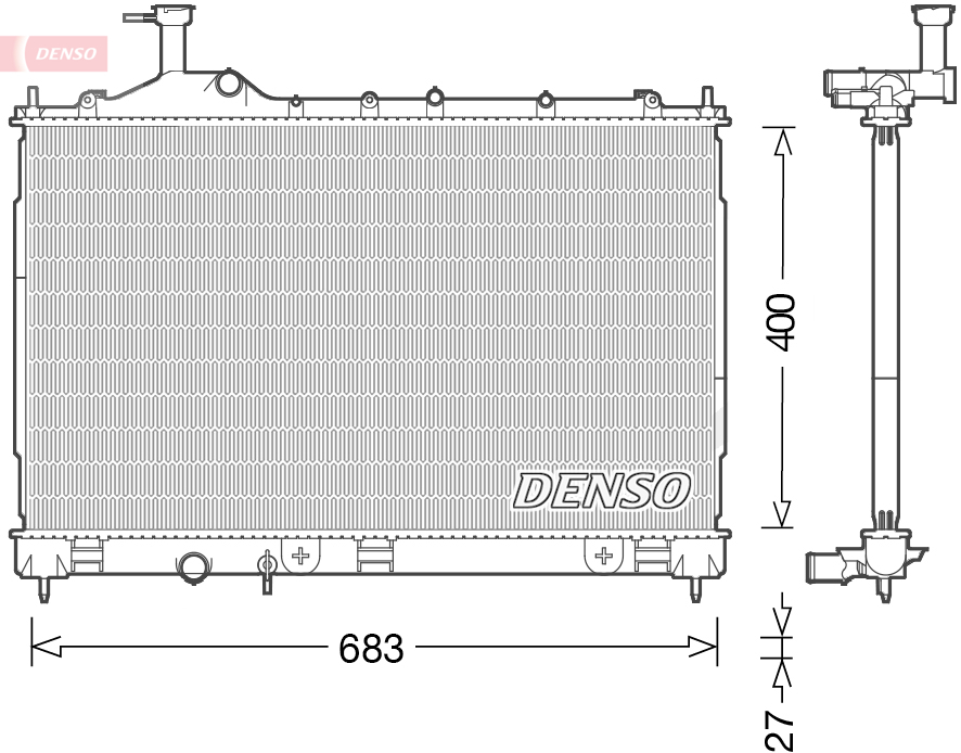 Radiatore, Raffreddamento motore - DRM45038 DENSO