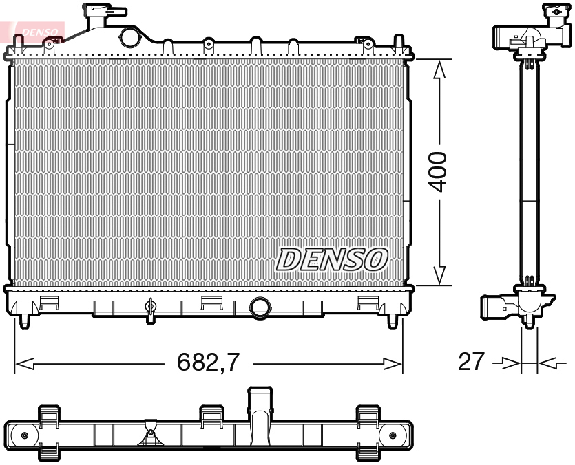 Radiator, engine cooling - DRM45058 DENSO