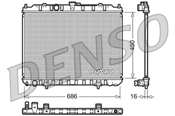 Радиатор, охлаждение двигателя - DRM46004 DENSO