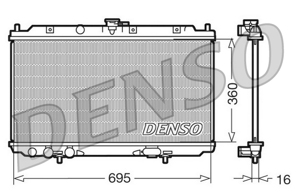 Радиатор, охлаждение двигателя - DRM46012 DENSO