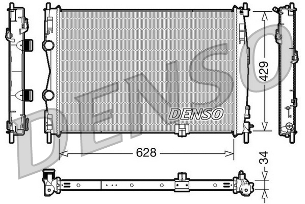 Radiator, engine cooling - DRM46017 DENSO