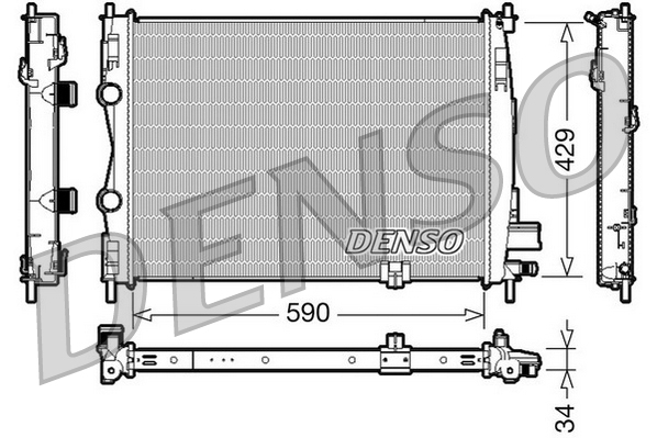 Radiatore, Raffreddamento motore - DRM46018 DENSO
