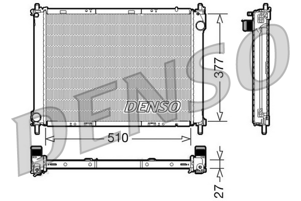 radiatorius, variklio aušinimas - DRM46022 DENSO