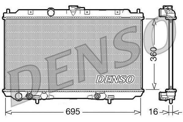 Radiatore, Raffreddamento motore - DRM46028 DENSO