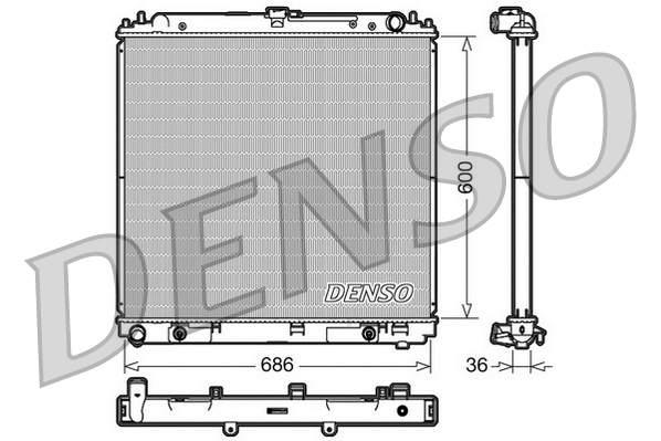 Radiator, engine cooling - DRM46032 DENSO