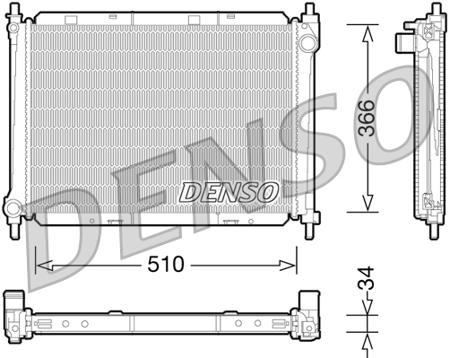 radiatorius, variklio aušinimas - DRM46037 DENSO