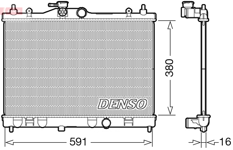 Radiator, engine cooling - DRM46040 DENSO