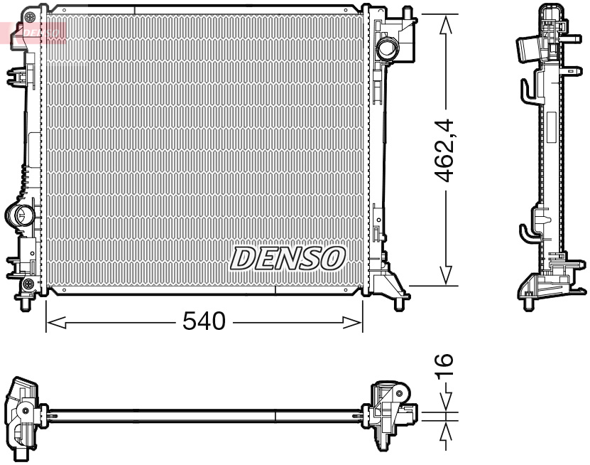 Radiatore, Raffreddamento motore - DRM46063 DENSO