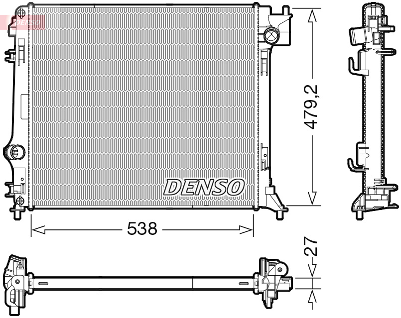 Radiator, engine cooling - DRM46064 DENSO