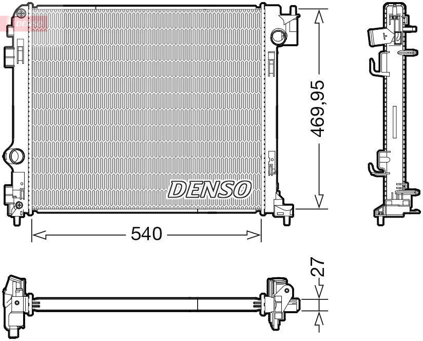 Radiatore, Raffreddamento motore - DRM46065 DENSO