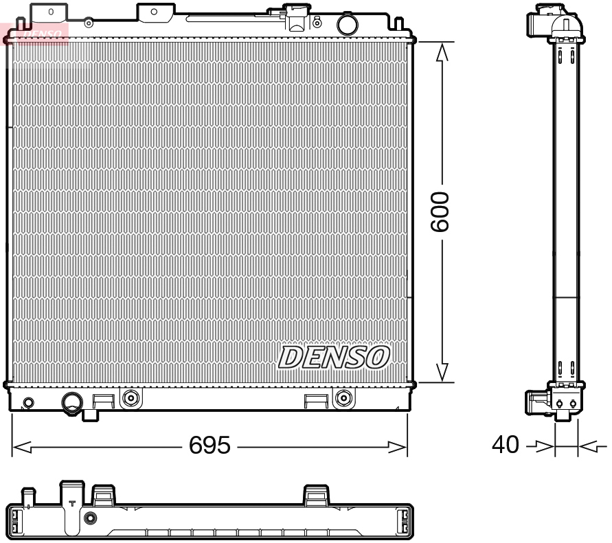 Radiator, engine cooling - DRM46068 DENSO