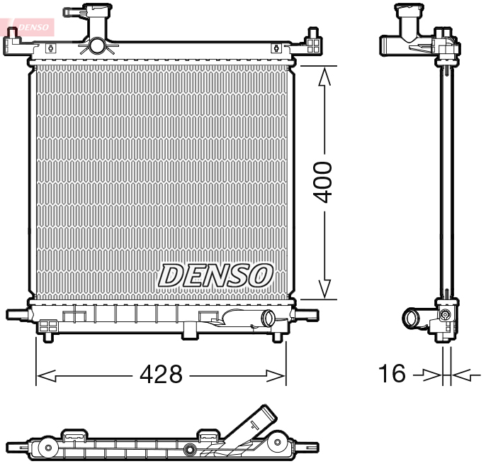 Radiator, engine cooling - DRM46072 DENSO