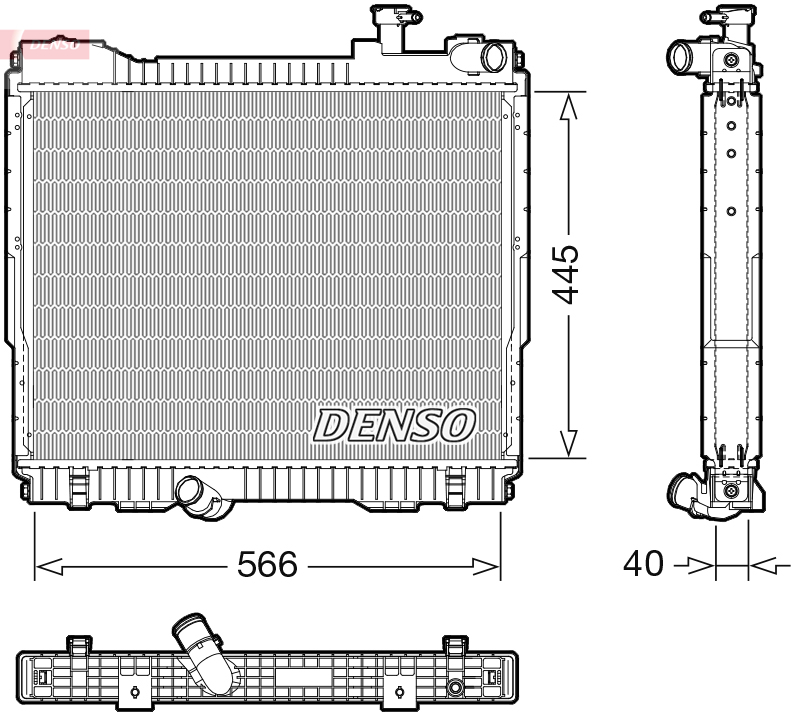 Radiator, engine cooling - DRM46074 DENSO