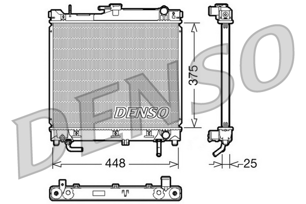 Radiatore, Raffreddamento motore - DRM47003 DENSO