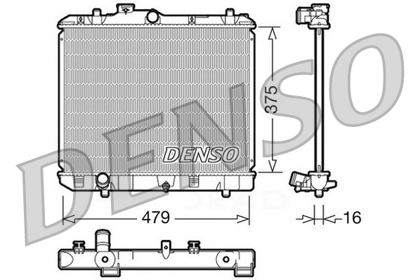Radiatore, Raffreddamento motore - DRM47004 DENSO