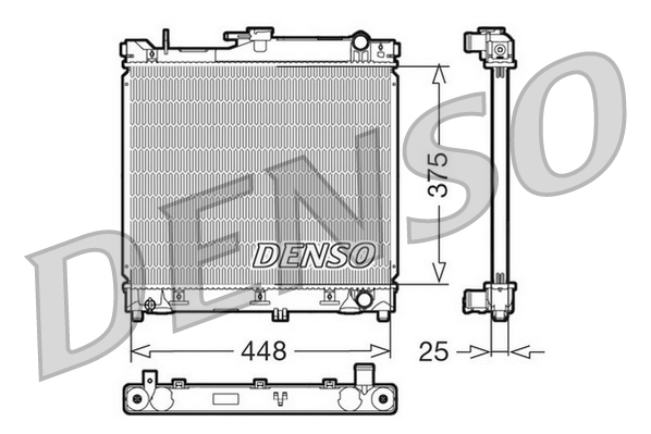 Radiatore, Raffreddamento motore - DRM47014 DENSO