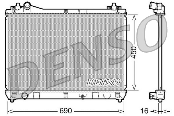 Radiator, engine cooling - DRM47016 DENSO