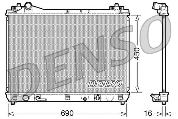 Radiatore, Raffreddamento motore - DRM47017 DENSO