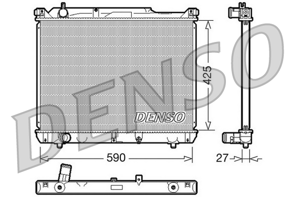 Radiator, engine cooling - DRM47019 DENSO