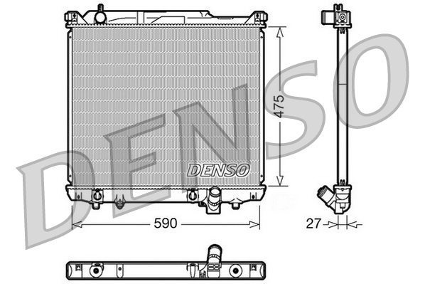 Radiator, engine cooling - DRM47020 DENSO