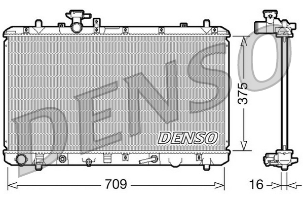 Radiatore, Raffreddamento motore - DRM47024 DENSO