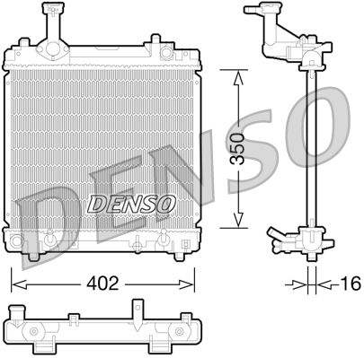 Radiator, engine cooling - DRM47027 DENSO