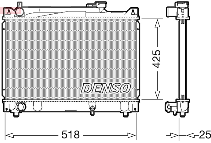 Radiatore, Raffreddamento motore - DRM47030 DENSO