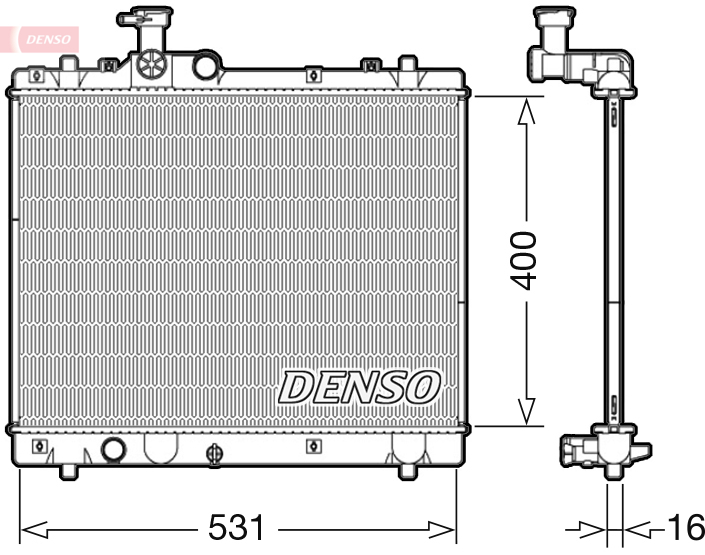 radiatorius, variklio aušinimas - DRM47034 DENSO