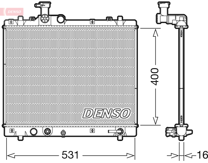 Radiator, engine cooling - DRM47035 DENSO
