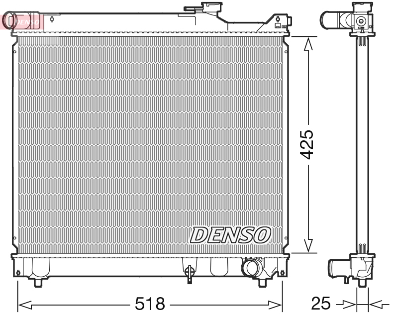 Radiator, engine cooling - DRM47037 DENSO