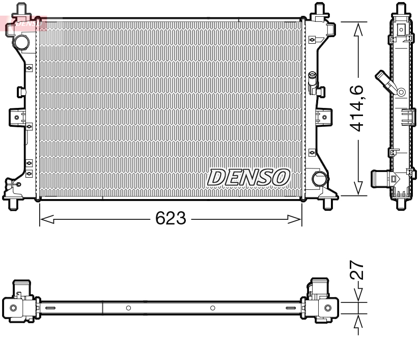 Radiator, engine cooling - DRM47039 DENSO
